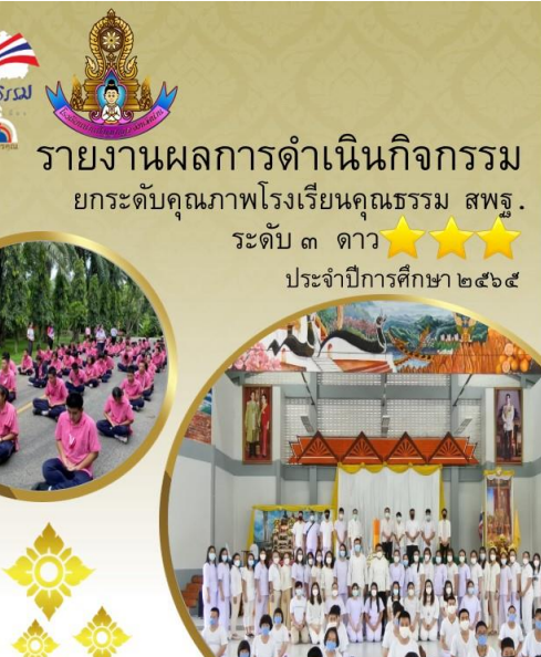 รายงานผลการดำเนินกิจกรรมยกระดับคุณภาพโรงเรียนคุณธรรม-นน.ป